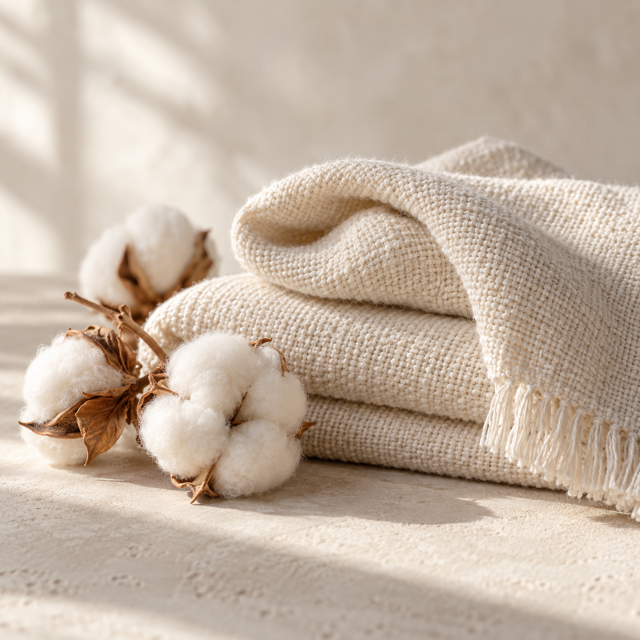 Natural cotton fabric and cotton fibers