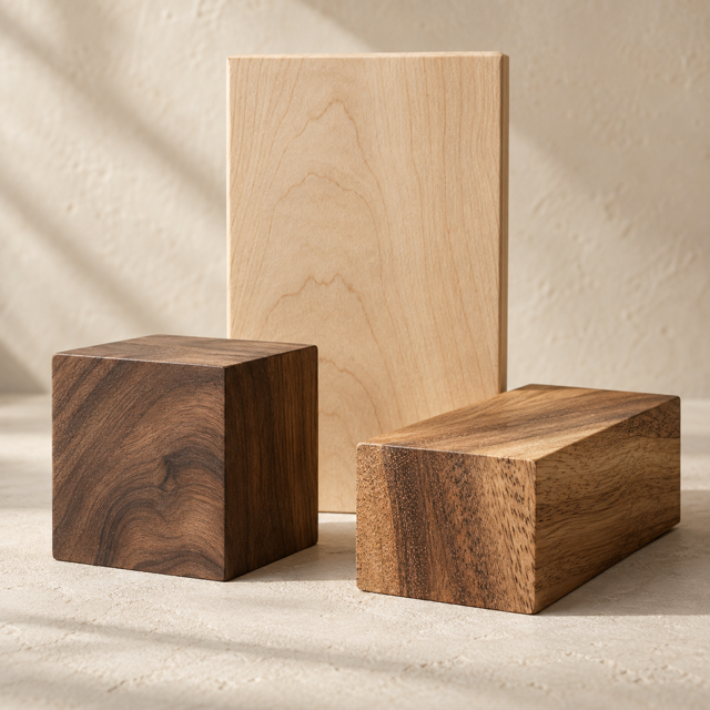 Natural wood grain samples